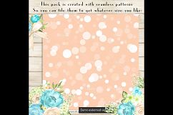 100 Seamless White Dot Bokeh Digital Papers 12 x 12 inch Product Image 2