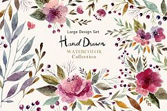 Hand drawn Watercolor and ornament Set Product Image 1