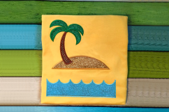 Tropical Island Split Applique Embroidery Design Product Image 1