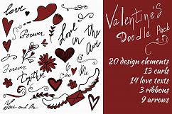 Valentine&#039;s doodle set Product Image 1