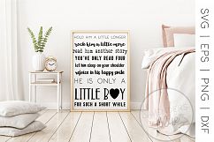 Baby Boy Quote | Poem | SVG | &quot;Hold Him a Little Longer...&quot; Product Image 2
