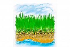 spring nature hand painting vector Product Image 1