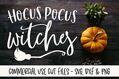Hocus Pocus Witches - Halloween Cut File - SVG, DXF &amp; PNG Product Image 1