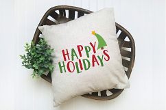 Happy Holidays - Christmas SVG Cut File - DXF PNG EPS JPG AI Product Image 6