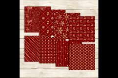 24 Luxury Red and Gold Holiday Christmas Digital Papers Product Image 2