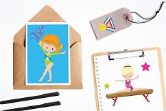 Gymnastic Girls graphics and illustrations Product Image 4