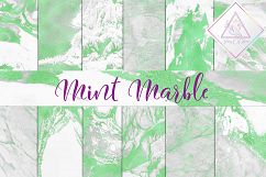 Mint Marble Digital Paper Product Image 1