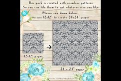 100 Seamless White Damask Lace Flower Digital Papers Product Image 3