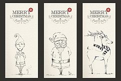 Merry Christmas hand drawn set + label design Product Image 2