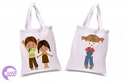 Multi-cultural kids series 2, clipart, graphics and illustrations AMB-2317 Product Image 3