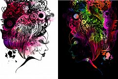 6 Woman zentangle inspired portrait. Product Image 2