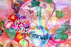 Watercolor grape set + Bonus 4 BG. Product Image 2