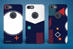24 Memphis style cards with geometric shapes and patterns Product Image 2