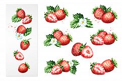 Strawberry. Watercolor collection Product Image 3
