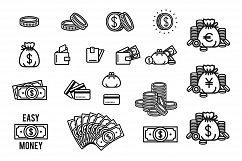 20 Money icon set on white background Product Image 1