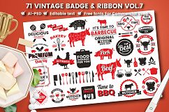 71 VINTAGE BADGE &amp; RIBBON Vol.7 Product Image 1
