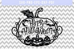 Halloween SVG Cut File, Pumpkin Papercut Template, DXF PDF Product Image 4