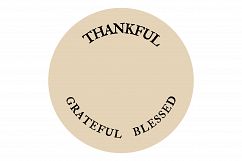 Thankful Grateful Blessed - Round - Monogram Product Image 2