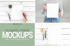 Quote &amp; print mockup bundle, feminine styled stock photo Product Image 3