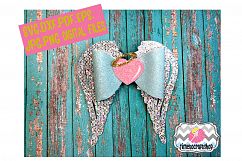 Angel Wing Heart Halo Hair bow Template Product Image 1