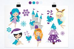 Winter Fairies graphics and illustrations Product Image 2