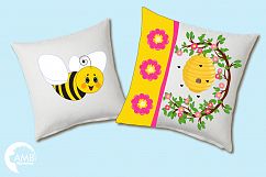 Bumble bee cliparts, Honey bee cliparts, graphics, illustrations AMB-1053 Product Image 3