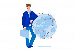 Global Business Managing Businessman Ceo Vector Product Image 1