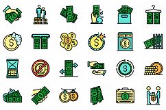 Money laundering icons vector flat Product Image 1