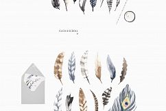 Modern Boho: nude tribal &amp; floral watercolor collection  Product Image 6
