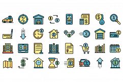 Lease icons vector flat Product Image 1