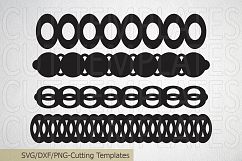 Cuff Bracelet, Leather Jewelry Templates svg dxf cutting Product Image 3
