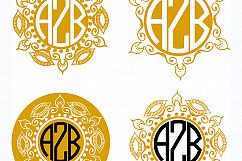 Mandala Monograms SVG, DXF, JPG, PNG, DWG, AI, EPS Product Image 2