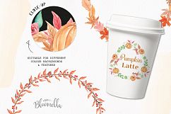 Pumpkin Harvest Festival Watercolor Clipart Wreaths Garlands Fall  Product Image 3