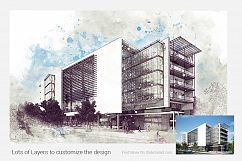 Architecture Sketch Photoshop Action Product Image 5