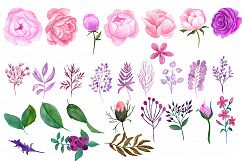 Watercolor flowers clip art Product Image 2