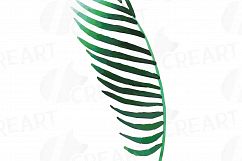 Tropical Paradise watercolor clip art pack, watercolor tropical leafs and flowers. Watercolor Toucan, PNG, jpg, svg, vector files included Product Image 2