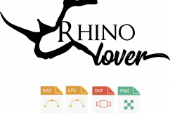 Rhinoceros, Rhino lover svg, Rhinoceros, rinoceronte, amante a los rinocerontes eps, cutting machine Product Image 2