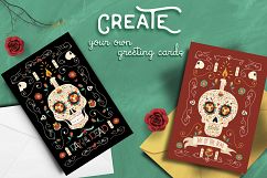 Hand Drawn Day of the Dead Set: skull party! Product Image 2