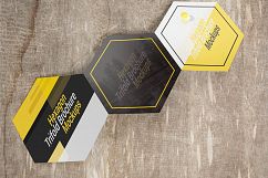 Hexagon Trifold Brochure Mockups Product Image 6