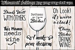 Drinks Well~ Wine SVG Cutter Files Product Image 1