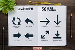 Glyph Arrows Icons Set Product Image 9