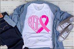 Rosie Breast Cancer Ribbon Svg Awareness ribbon 1025s Product Image 3