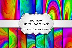Rainbow Digital Paper Pack / Abstract Background / Scrapbooking / Card Making / Patterns / Printables / Rainbow Product Image 1