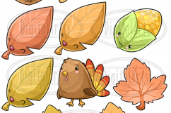 Kawaii Thanksgiving Clipart Product Image 2