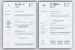 Minimal resume 3 pages / CV template for word / Two page Resume+ Cover letter in word / Teacher resume / simple resume Product Image 2