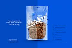 Plastic Bag Stand Up Pouch Zipper Transparent Mock-up Package Product Image 1