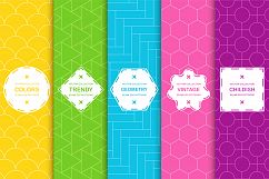 Vibrant seamless geometric patterns Product Image 1