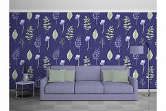 Violet flowers. Watercolor collection. Product Image 7