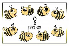 Bee Clipart- Bubble Bee Clipart-Emotions Clipart-Cartoon-Sticker Clipart-Digital-Honey Bee-Bee Art-Funny-Digital Bee-Bee Drama-Commercial Product Image 2