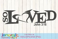 So LOVED SVG John 316 Christian Religion Verse Psalms 11971 Product Image 2